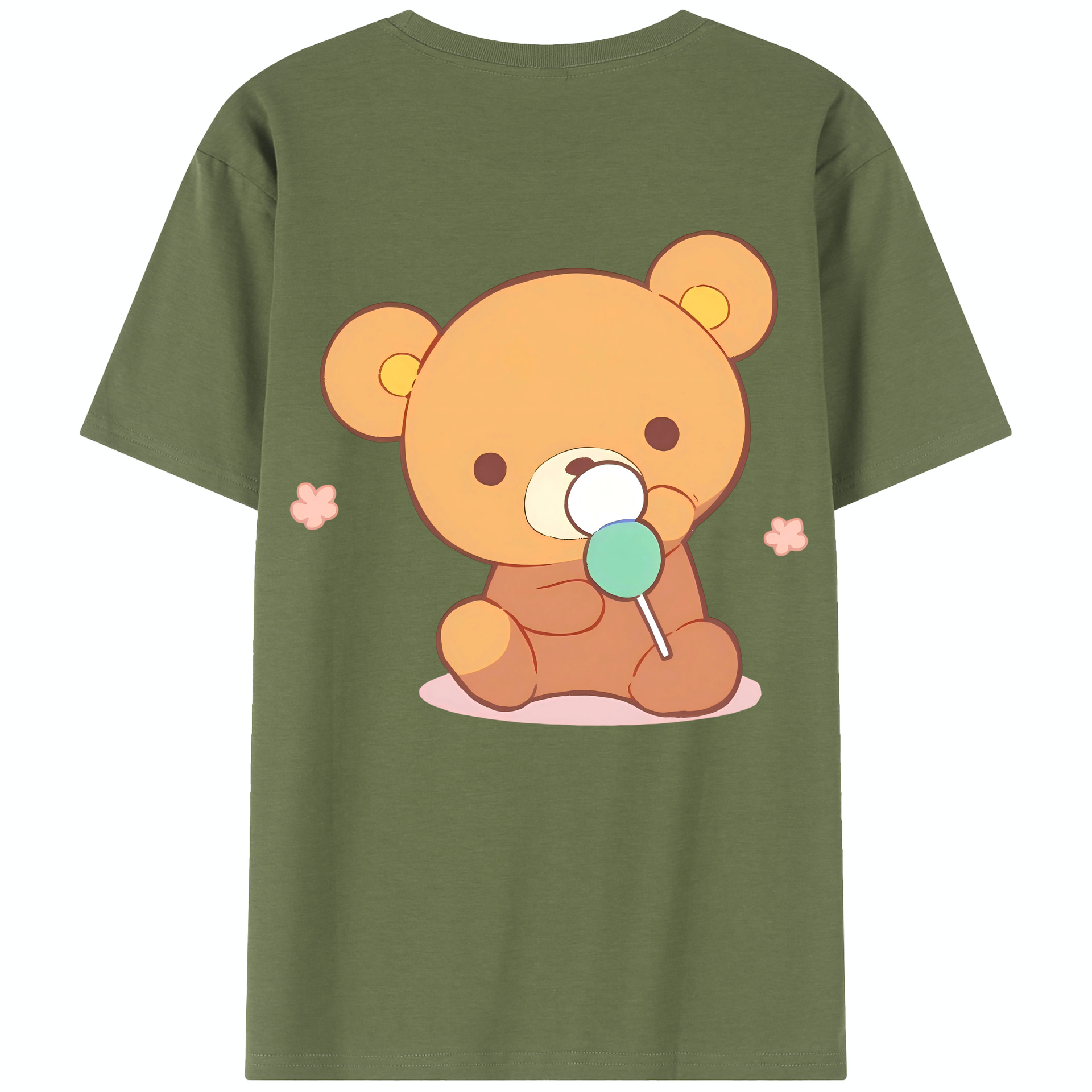 （画像用） リラックマ リラックマ キイロイトリ Rilakkuma Korilakkuma Kiiroitori 綿100％半袖Tシャツ（背面プリント）
